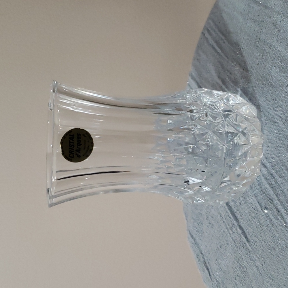 Vintage Lead Crystal Vase. 5" Tall, 3" 8 sided diameter at top.  Made in France.